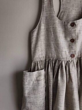Linen-vintage custom made dress